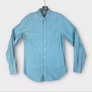 J Crew Tailored Fit Vintage Oxford Shirt Mens Small Blue Cotton Button Down